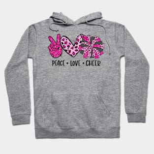 Peace Love Cheer Cute Cheerleading Hoodie